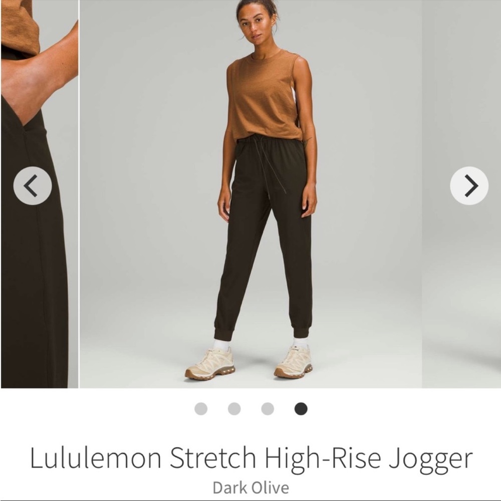 Lululemon Stretch High Rise Jogger Dark Olive 10